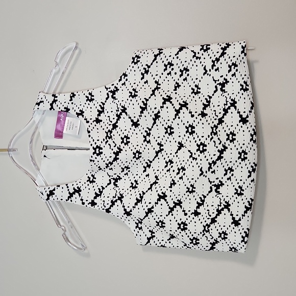 Aqua Girls Black & White Cropped Dressy Tank, Size S ~ EUC - Picture 1 of 8